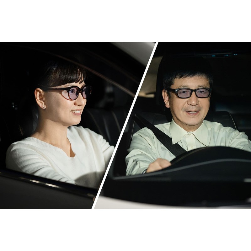Chenega Driving Sunglasses, Ultra Lightweight, Asian Fit Model, Black