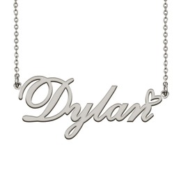 Stainless Steel Name Necklace Custom Made Jewelry Gifts for My Best Friend Dylan