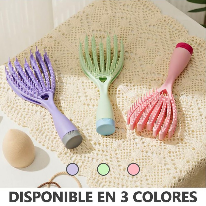 Cepillo Desenredante para Cabello, Cepillo para Rizos Rizado Húmedo y