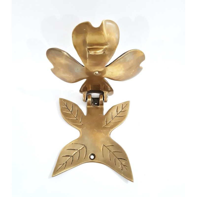 Solid Brass Round Flower Door Knocker - Holiday Gift