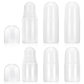 guduling 6 Stück 30 ml/50 ml Deoroller zum Befüllen,Nachfüllbarer Roll on Flasche Leer,Kunststoff Roll On Flaschen aus Weißem für Selbstgemachte Deodorants,ätherische Öle und Düfte