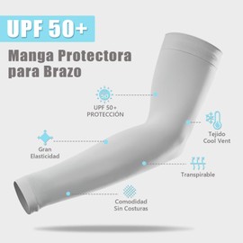 Mangas de Protección UV, 4 Pares Mangas para Brazos, Mangas de Brazo Seda de Hielo, Manga Protectora para Brazo, Mangas para Brazo de Protección Solar para Hombres y Mujeres, para Golf,Ciclismo