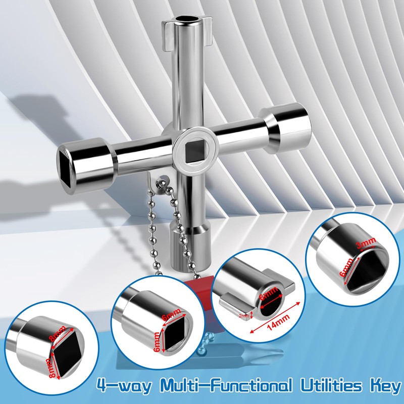 FANOVO Upgraded Door Hinge Gap Adjustment Wrench Tool Set,14-25 MM