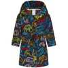 Boys Fleece Robe, Hooded Toddler Soft Fuzzy Bathrobe for Kids