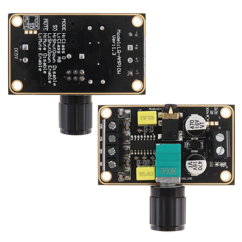 DiGiYes 2Pcs Audio Amplifier Board, PAM8406 5W+5W Mini Amplifier Board