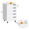 HOOBRO 5-Drawer File Cabinet, Under Desk Mobile Filing Cabinet with