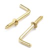 Metal Screw in Hooks, 100pcs 3/4 Inch Right Angle Screw