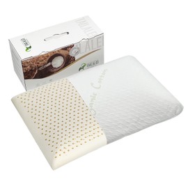 Talalay Natural Latex Sleeping Pillow, Medium Firmness Standard Pillow for Side, Back, and Stomach Sleepers to Get a Restful Sleep