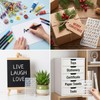 Amabro 16Pcs Letter Stencils Reusable Plastic Letter and Number Stencils