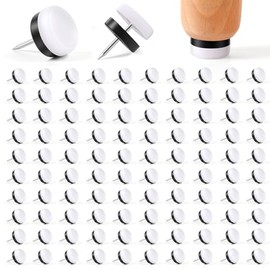 100 PCS Resbalones con Clavos para Sillas, Resbalones para Muebles, Almohadillas de Plástico ABS, Antideslizante y No Deja Marcas, Adecuado para Muebles y Electrodomésticos (25mm)