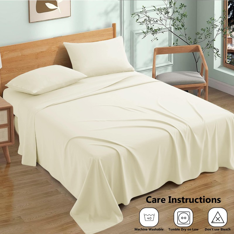 My Home Store Premium Soft Flat Sheet 100% Egyptian Cotton