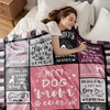 Dog Mom Blanket Gifts for Dog Lover Soft Flannel Throw