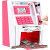 Fishboy Pink ATM Piggy Bank for Kids/Girls with Power-Off Memory,
