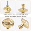 MOROBOR 4 Pack Brushed Gold Cabinet Knobs, Solid Zinc Alloy