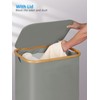efluky Laundry Basket with Wheels, Tall Rolling Laundry Hamper with