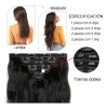 Extensiones De Cabello Ondulado Natural Clip Cortinas 7 Pzas