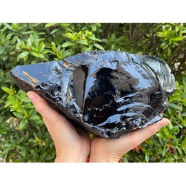 Extra Large Black Obsidian Rough Stones, 3-10" Natural Black Obsidian, Raw Black Obsidian Crystals (7-8 lb)