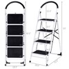 Nightcore 4 Step Ladder Folding Step Stool Platform, Multiuse Stepladder