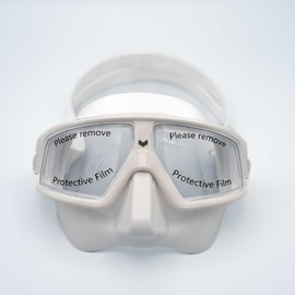 UMMY Freediving Mask Reef Leaf Freediving Skin Diving Snorkel Bare Diving (White)