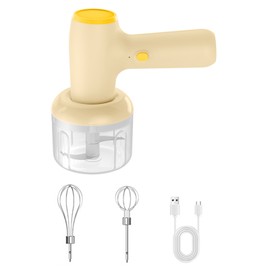 Multifunctional Portable Cordless Vegetable Processor Processor Electric Garlic Chili Celery Meat Food Processor with Egg and Cream Whisk
