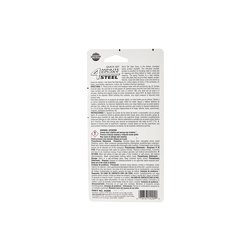 Versachem 44209 4-Minute Steel Epoxy - 2 oz.
