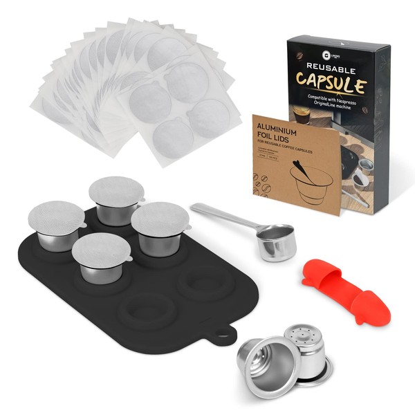 LIHONG Stainless Steel Coffee Pod, Reusable Pods for Nespresso Original,