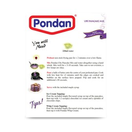 Pondan - Ube Pancake Mix 8.8oz (Maple Syrup Included) (Pack of 1)