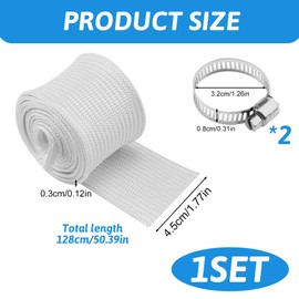 Tweozhui 1 Piece Heat Protection Hose Exhaust Hose 25 mm for Power Generator 120 cm for Emergency Generator Exhaust Pipe, High Temperature Resistant Fibreglass Pipe with Stainless Steel Hose Clamps -