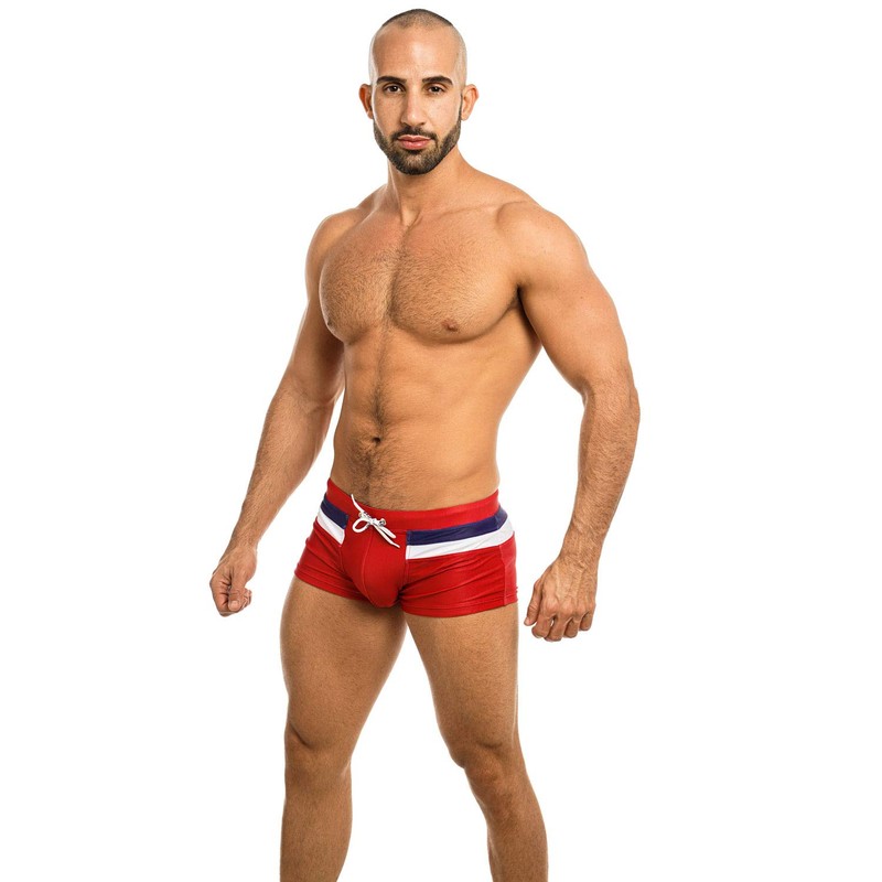 Taddlee - Bañador sexy para hombre, Rojo, X-Large
