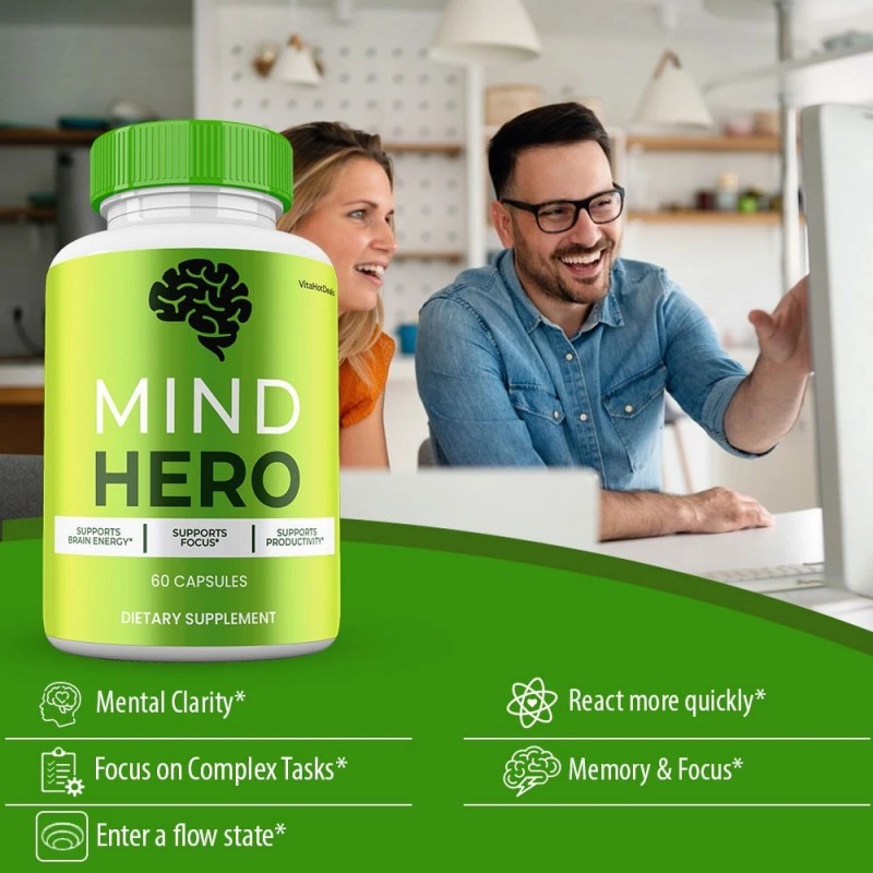 Mind Hero Brain Supplement, Max Strength, MindHero Cognitive Capsules (3