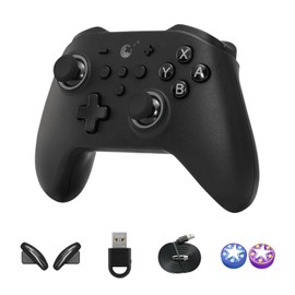 Gulikit KK3 Pro Mando,Tasa de Sondeo de 1000 Hz para Wins,Joysticks y Gatillos Hall,Controlador Inalámbrico para Windows/Switch/Android/iOS/macOS/Steam Deck,vibración Maglev/Rotor/HD - Retro