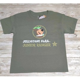 Yogi Bear JELLYSTONE PARK JUNIOR RANGER T-Shirt Olive Green Size 2-4