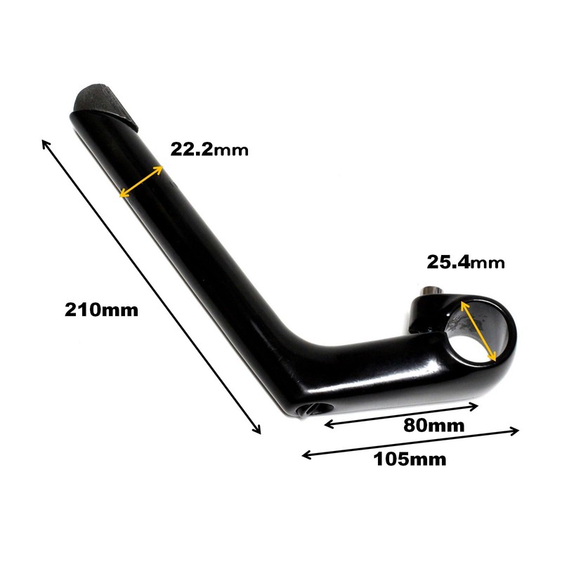 [RSK SECONDHOUSE] Handlepost Bicycle Cycle Lightweight Stem Normal/Extrusion (Black Extrusion)