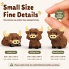 IBLOTIME Highland Cow Micro Building Set, 3 Farm Animal Models