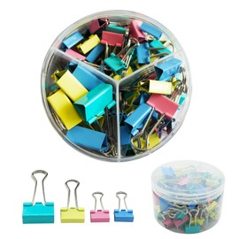FZGUSYAF Foldback Clips 15/19/25mm Assorted Colours Paper Clamps Binder - 82 Pack