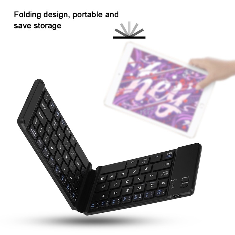 Pocket Portable Universal Foldable Wireless Bluetooth Keyboard for Tablet Phone