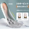4D高さ増加インソール 1足で1.5～3.5cmの高さアップ 抗菌・防臭 通気性・吸汗性 ソフトで衝撃吸収性に優れる 長時間立っていても疲れにくい 男女兼用 (灰色, 27.5cm-高さの3.5cm)