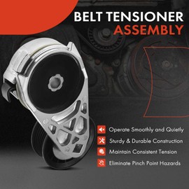 A-Premium Belt Tensioner Assembly with Pulley Compatible with Ford Ranger 2001-2011, Explorer 2000-2010, Explorer Sport, Explorer Sport Trac & Mazda B4000 & Mercury Mountaineer & Land Rover LR3
