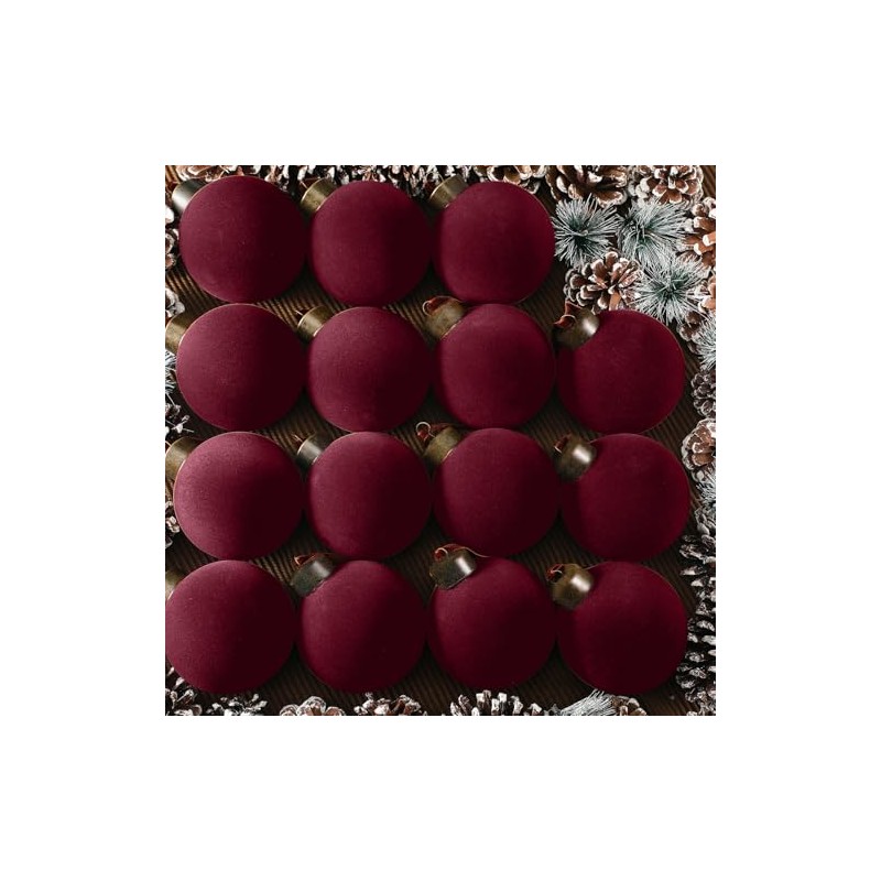 15 Bolas de Navidad de Terciopelo Adornos de Bolas de