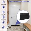 uxcell 2Pcs Door Brush Bottom Sweep H-Shape Aluminum Alloy Base
