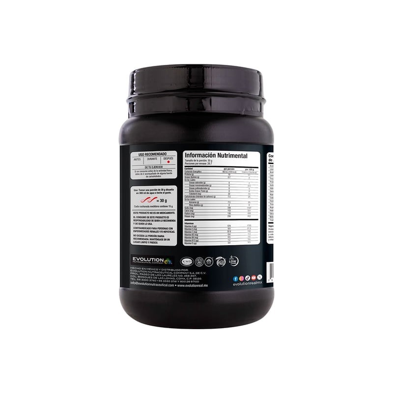Proteína Suero De Leche Evolution Nutraceutical WP60 BOTE 800 G