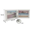 Smiling Art Double Wooden Photo Frame for 2 Photos, Folding