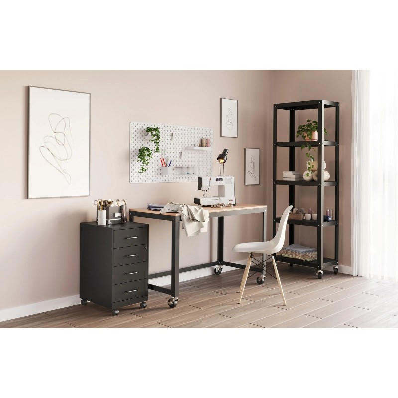 Space Solutions 18" Deep 4-drawer Mobile Organizer - Green