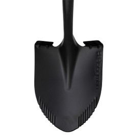 Hooyman Digging Shovel with Heavy Duty Carbon Steel Head Construction, Ergonomic No-Slip H-Grip, Oversized Steps, and Serrated Blades for Gardening, Land Management, Yard Work, Farming and Outdoors