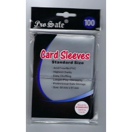 100  Pro-Safe Sandard Clear Size Deck Protector Sleeves