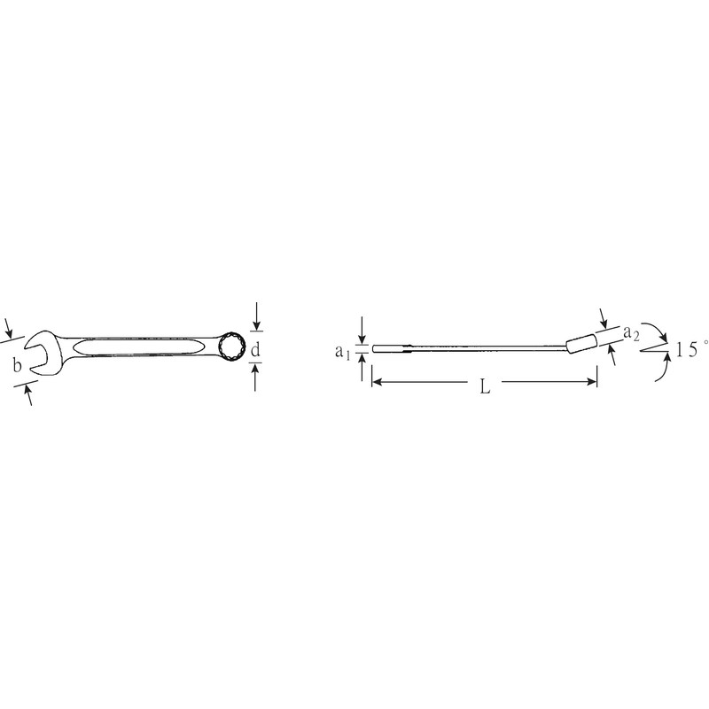 STAHLWILLE スタビレー 片目片口スパナ コンビネーションレンチ サイズ7mm 全長110mm 13-7