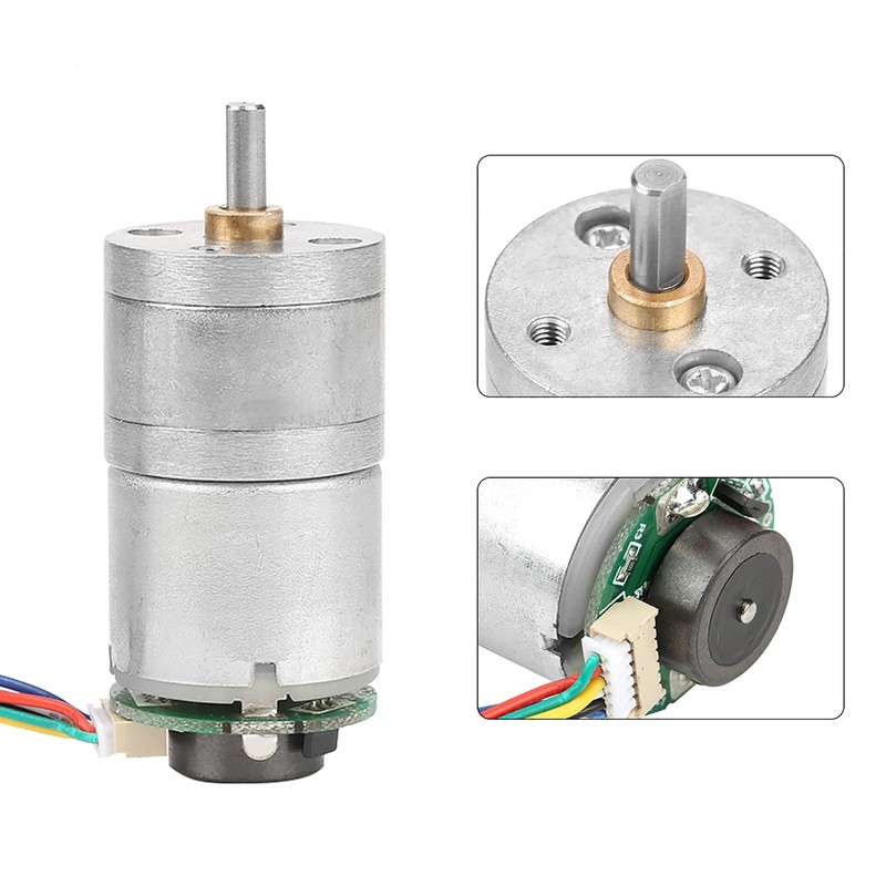 12V GM25 310 DC Encoder Gear Motor Metal Speed Reduction