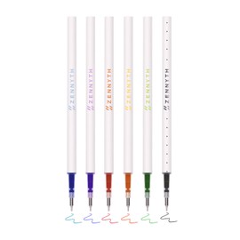6 Pieces Gel Ink Pen Refills Replaceable Ballpoint Colorful Ink Pen Refills Fine Point 0.7mm Smooth Writing for Office School Supplies (Aesthetic Colorful Ink)