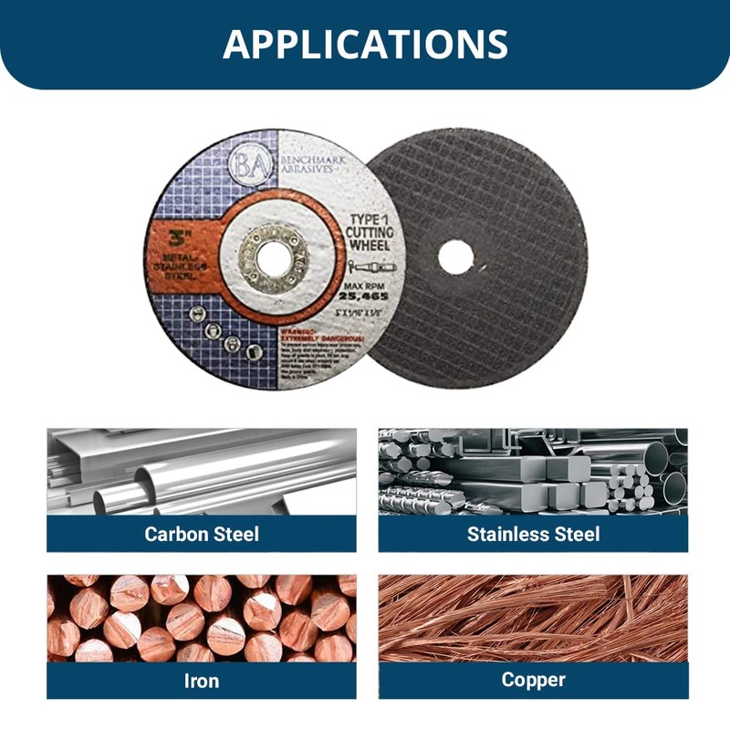 Benchmark Abrasives 3" x .040" x 3/8" Thin Metal Cutting