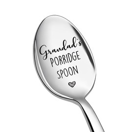 Granddad Fathers Day Gift for Papa Grandpa Granddads Porridge Spoon Gift for Pawpaw Granddaddy Birthday Gifts for Papaw Granddad Grandpa Retirement Gift for Men Grandpa Papa Granddad Engraved Spoon